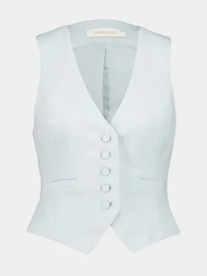 Sea Foam Wool Waistcoat