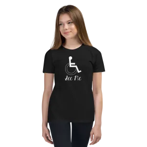 See Me (Not My Disability) Youth Dark Color Shirts (Fancy Font)