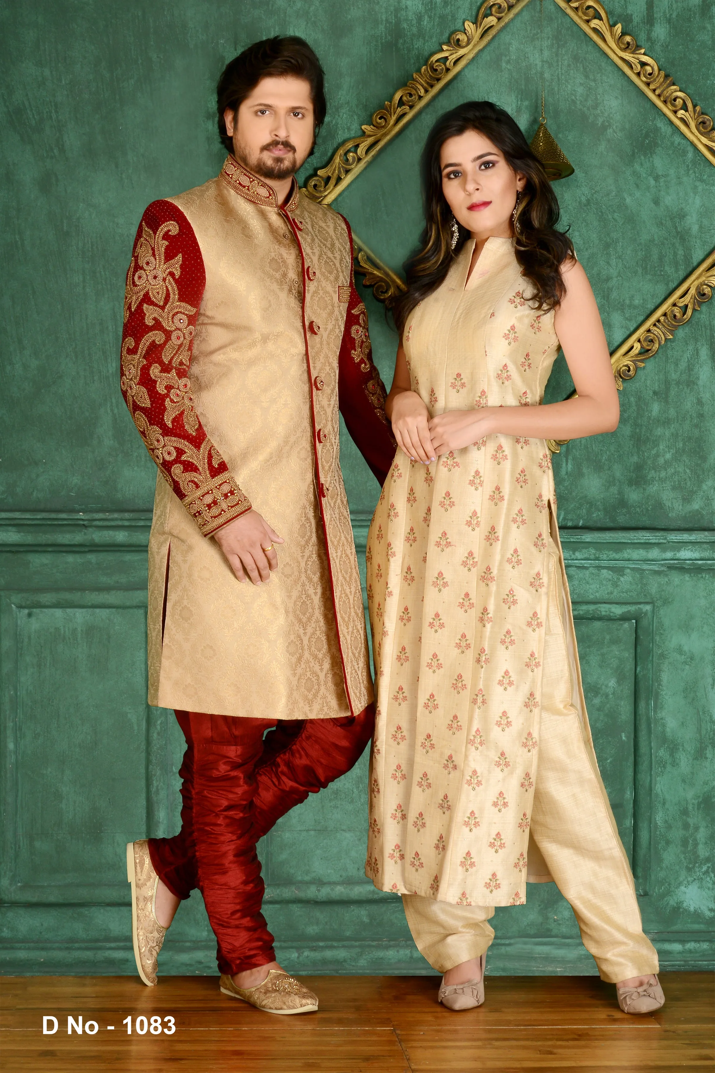 Sherwani (Custom Tailored) - (D.No.-1083)