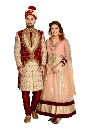 Sherwani (Custom Tailored) - (D.No.-1117)
