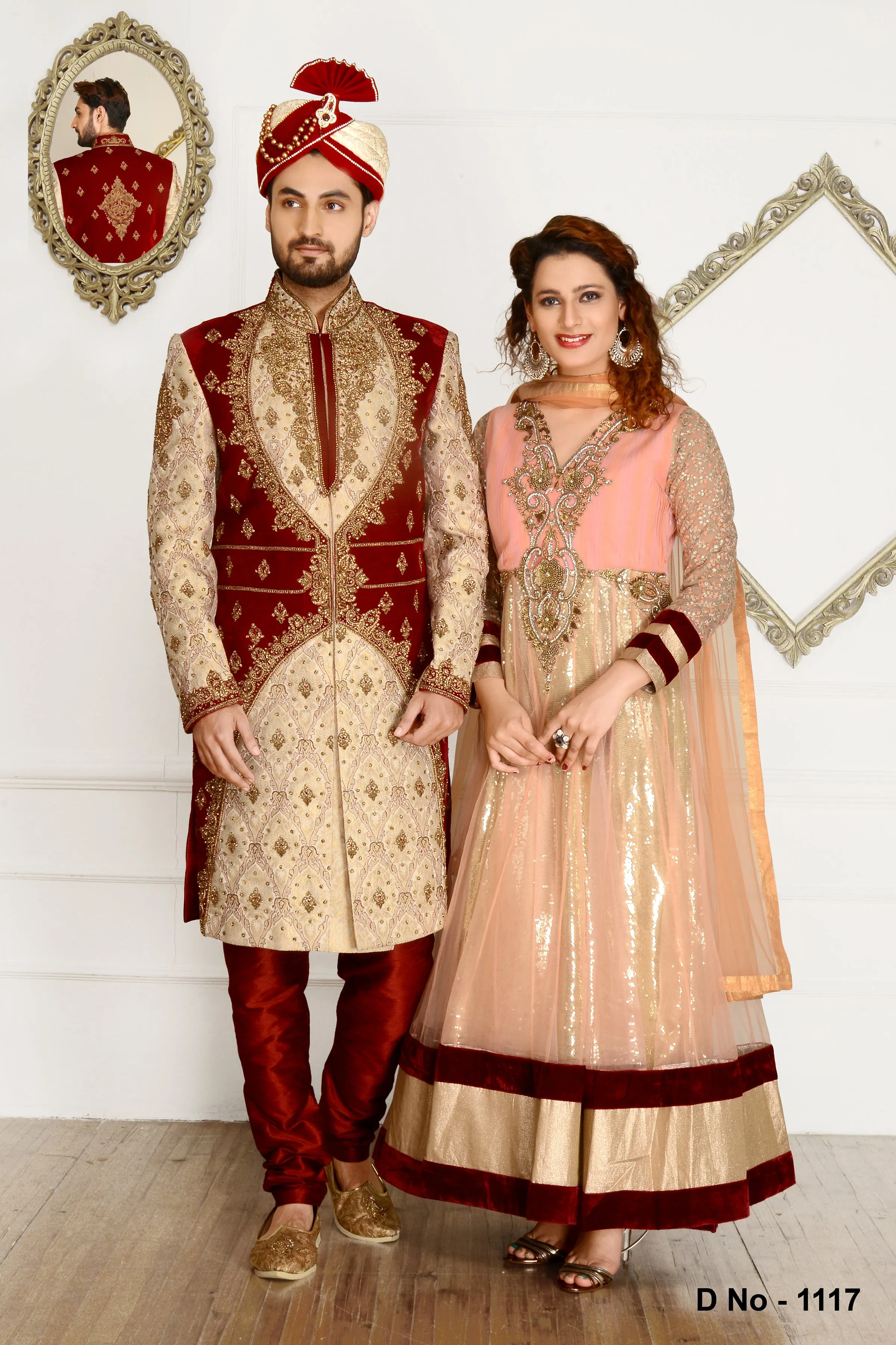 Sherwani (Custom Tailored) - (D.No.-1117)