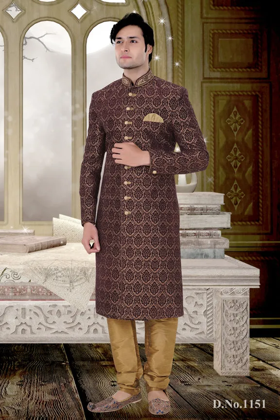 Sherwani (Custom Tailored) - (D.No.-1151)