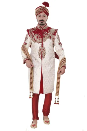 Sherwani (Custom Tailored) - (D.No.-1221)