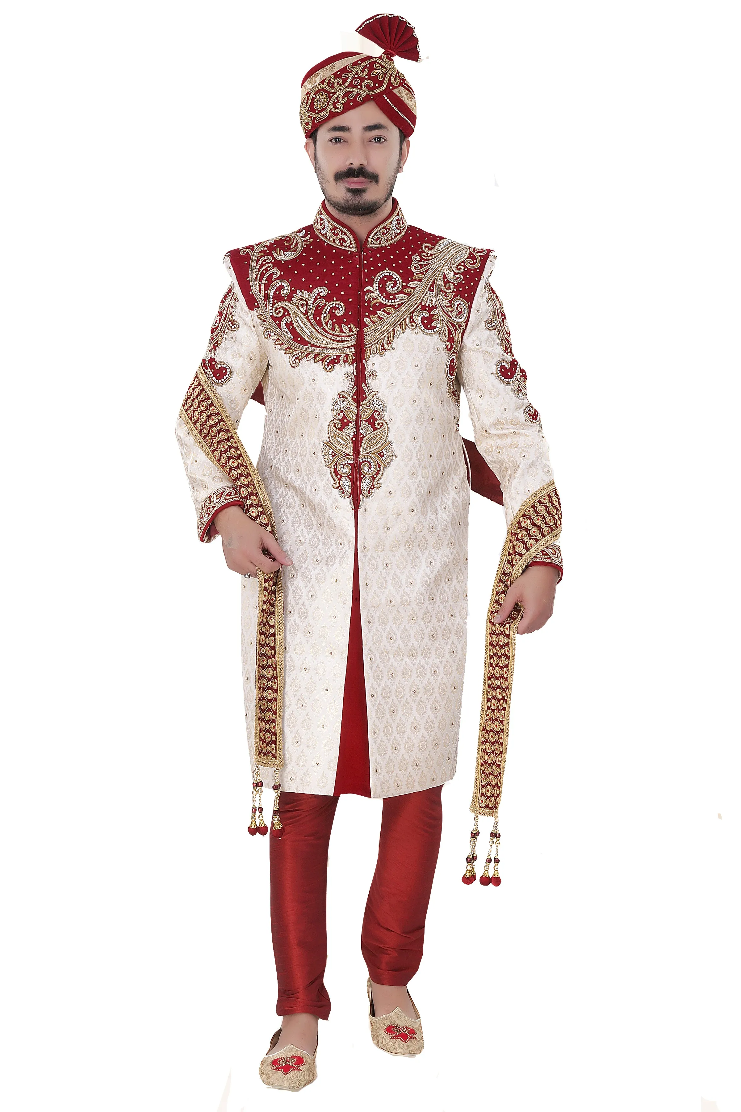 Sherwani (Custom Tailored) - (D.No.-1221)
