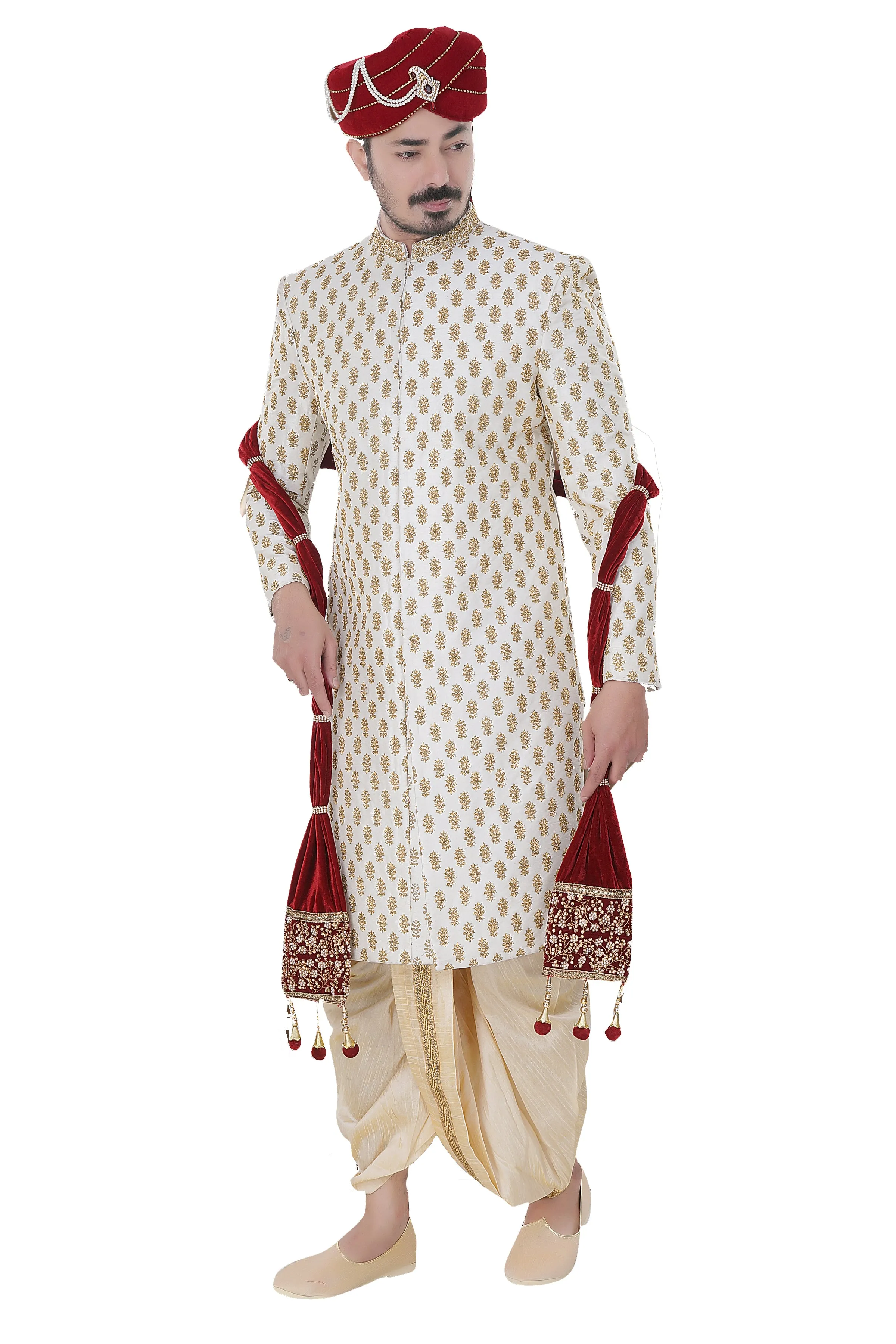 Sherwani (Custom Tailored) - (D.No.-1227)