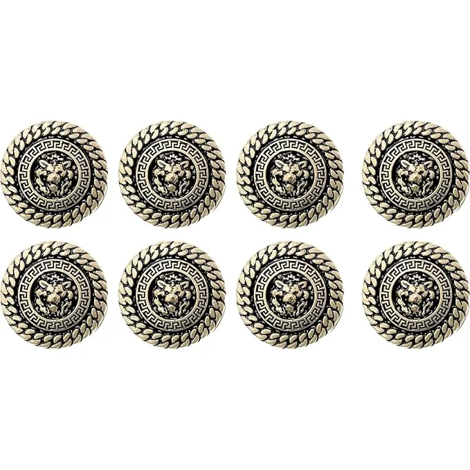 Shimmering Circles Metal Buttons