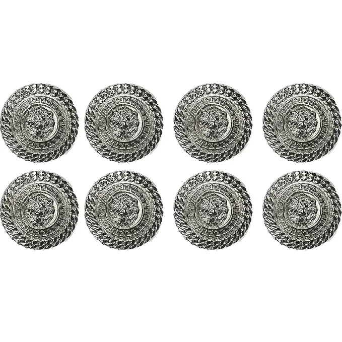 Shimmering Circles Metal Buttons