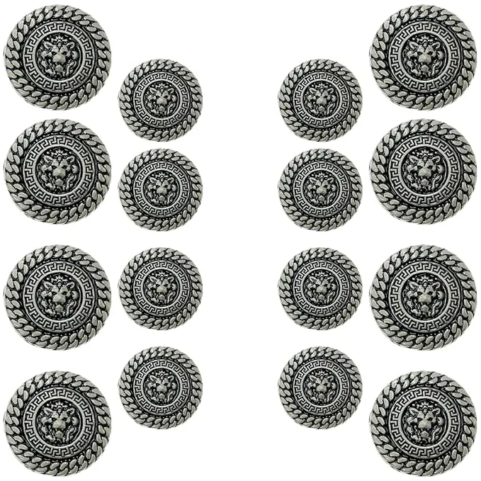 Shimmering Circles Metal Buttons