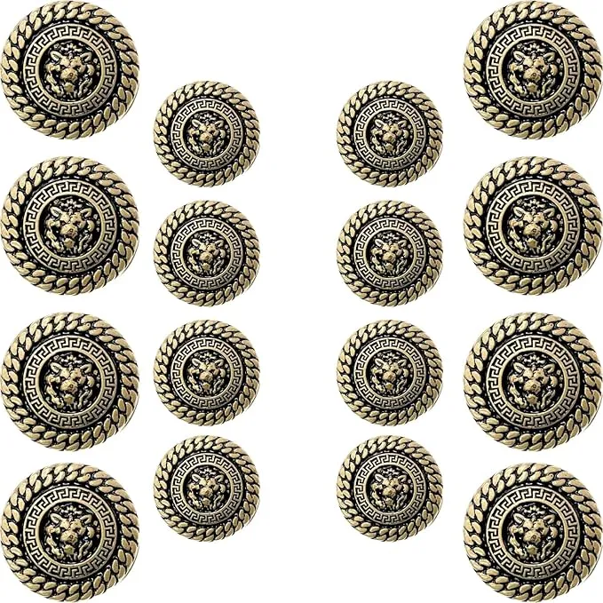 Shimmering Circles Metal Buttons