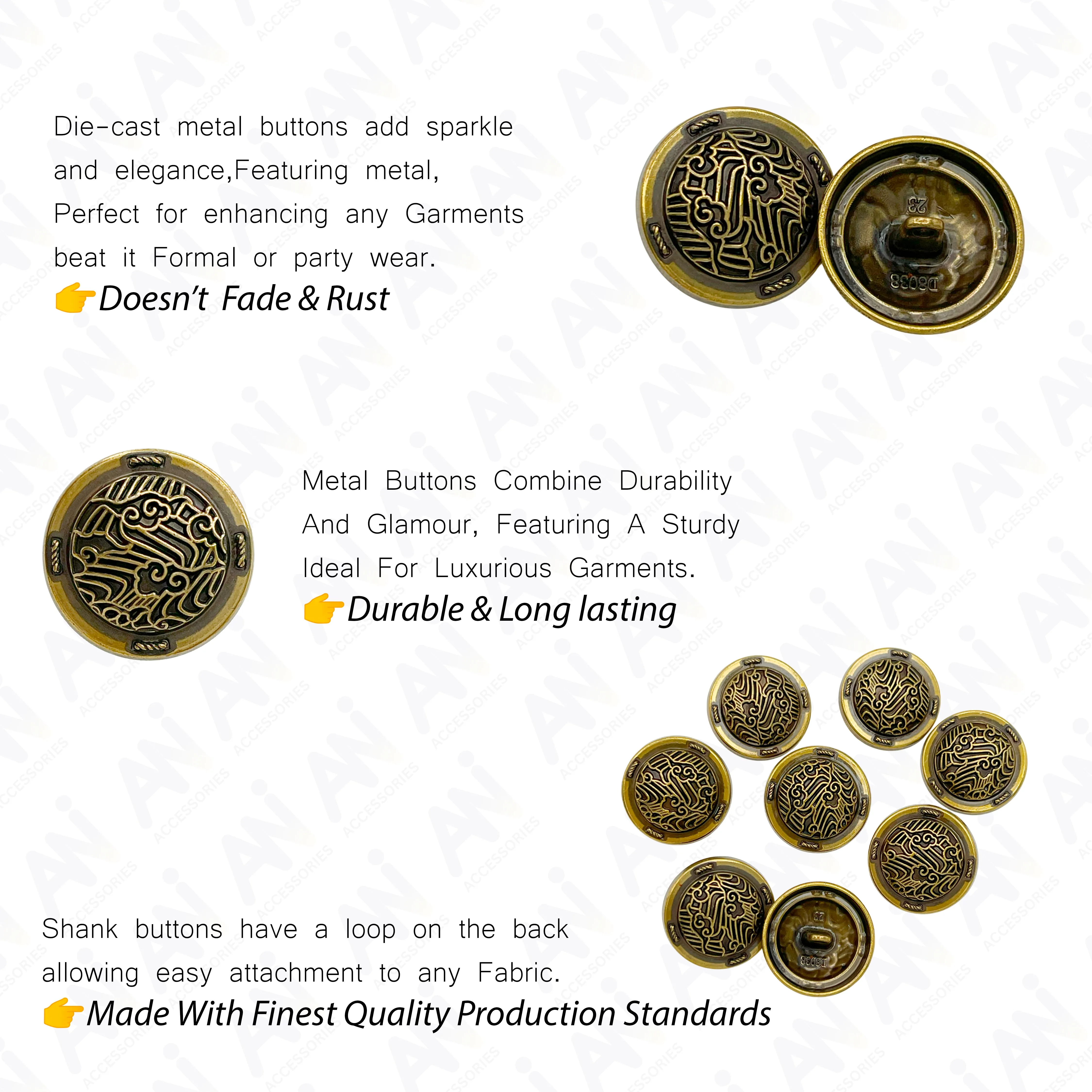 Shiny Decorative Buttons