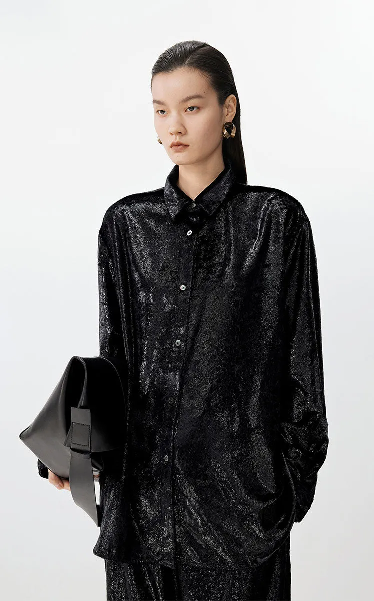 Shirt / JNBY Blended Corduroy Long Sleeve Shirt