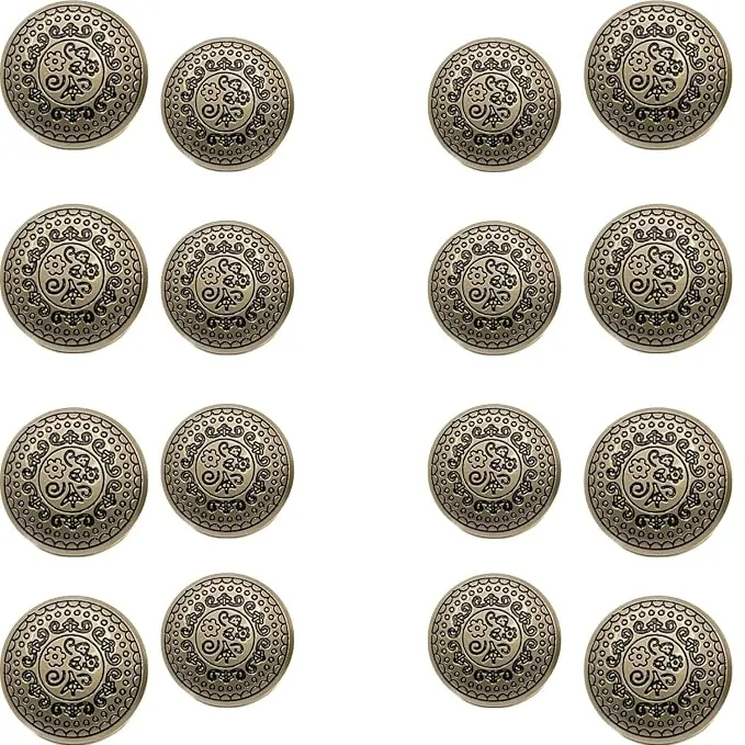 Silver Symphony Metal Buttons