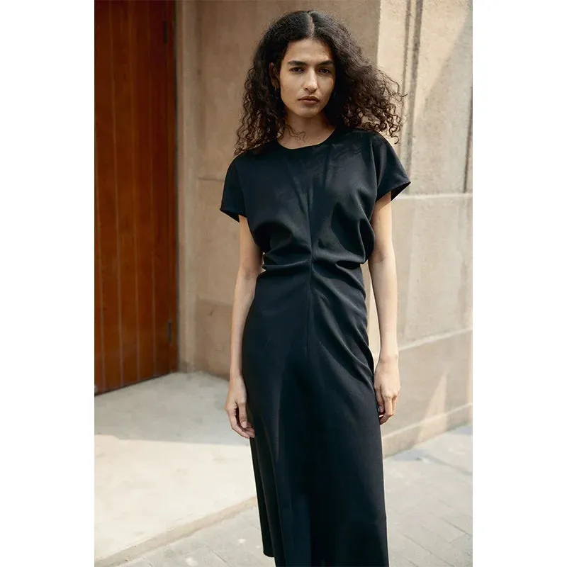 Sleek Satin Slim Dress