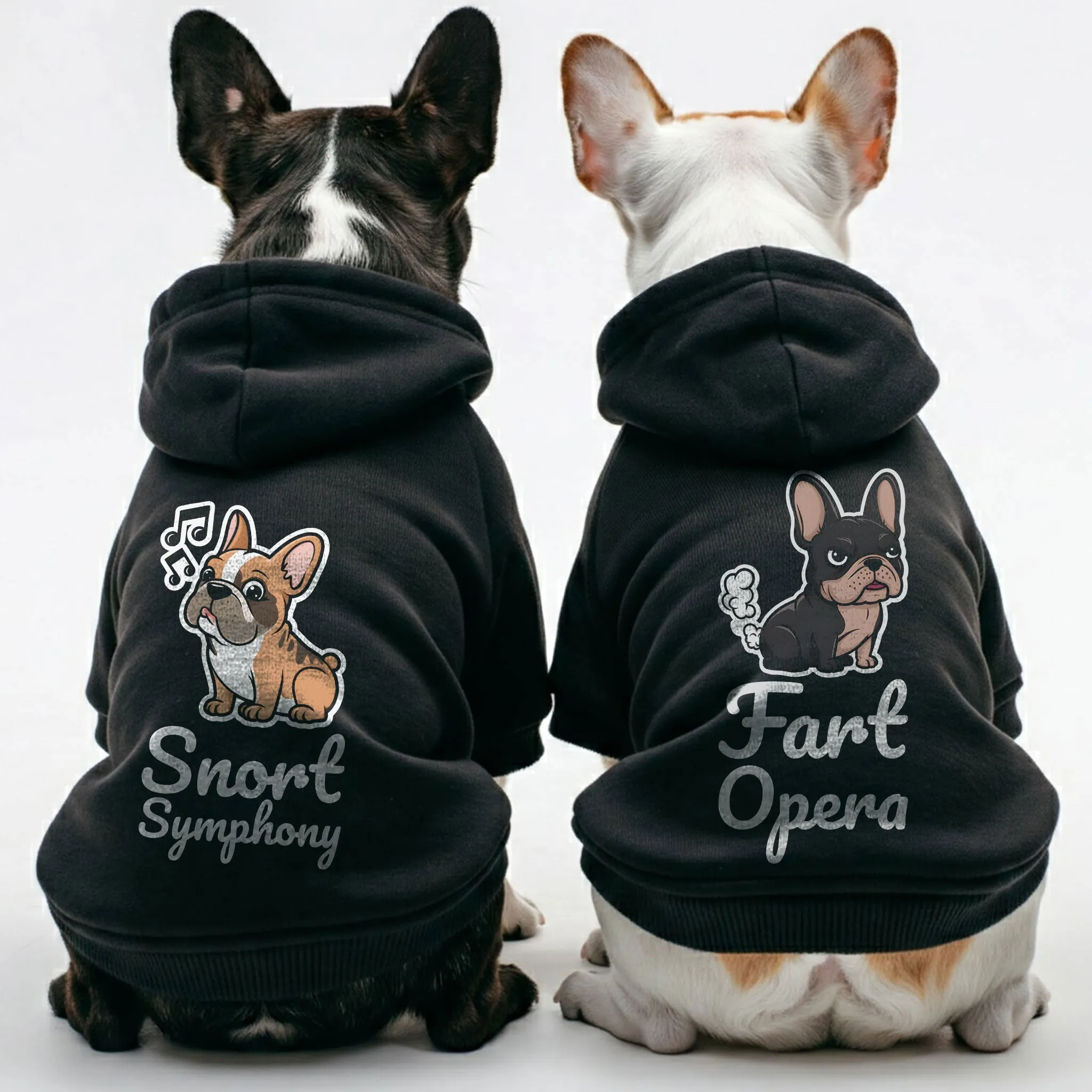 Snort Symphony and Fart Opera - Matching French Bulldog Hoodies – Stylish, Cozy & Personalized!