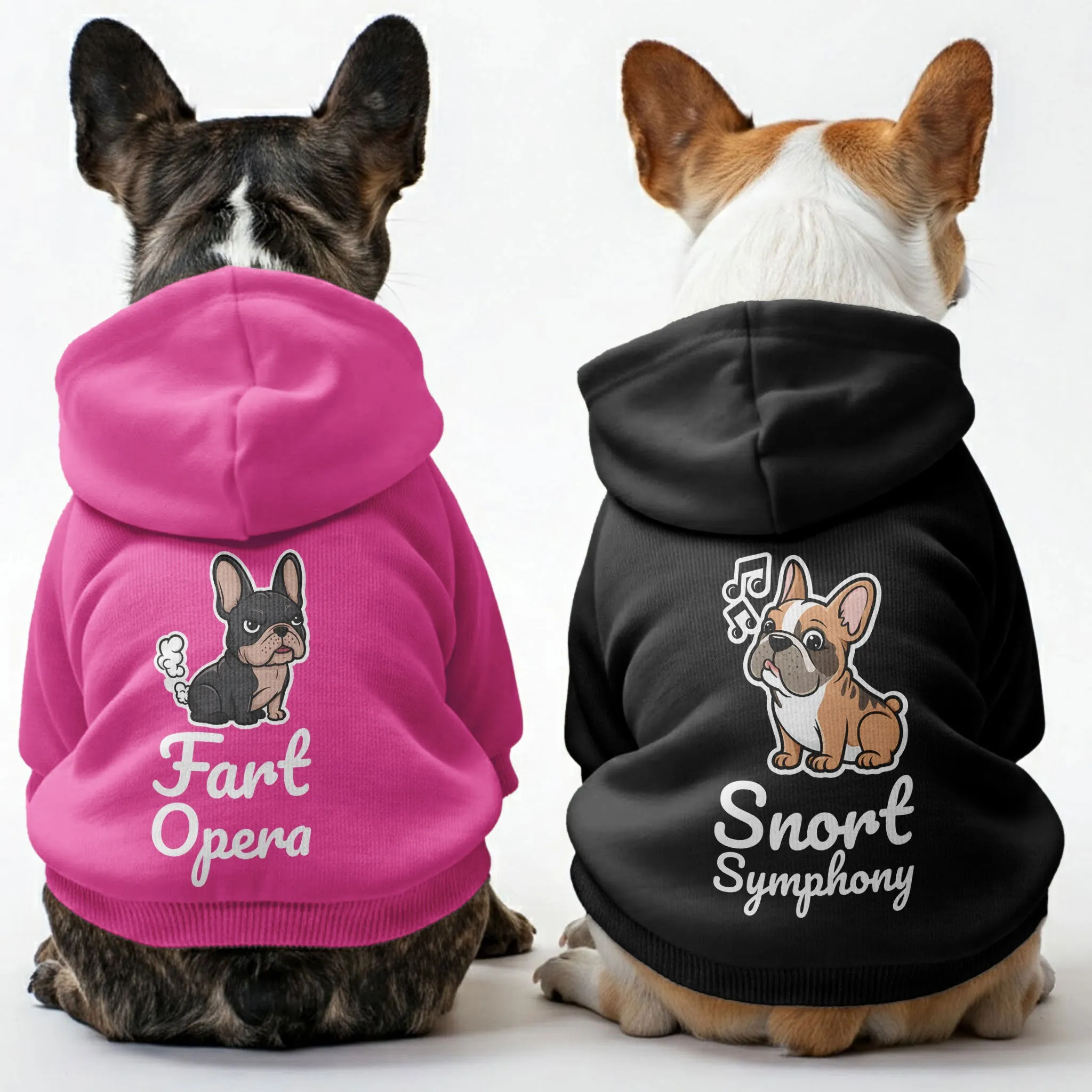 Snort Symphony and Fart Opera - Matching French Bulldog Hoodies – Stylish, Cozy & Personalized!