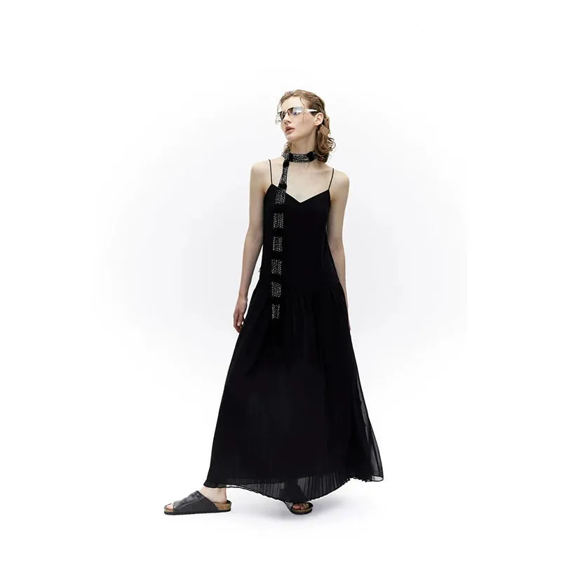Spaghetti Strap Pleated Dress