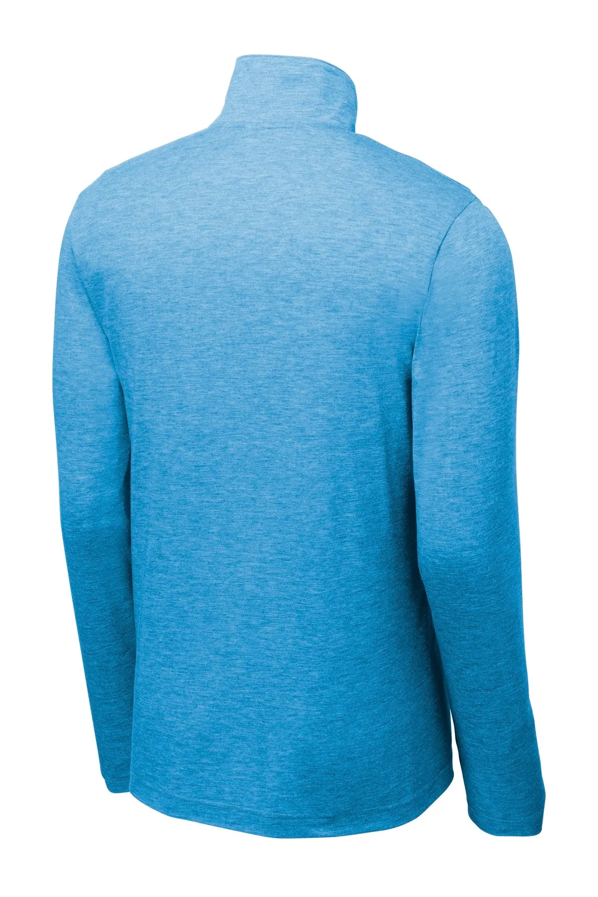 Sport-Tek  PosiCharge  Tri-Blend Wicking 1/4-Zip Pullover. ST407 Pond Blue Heather