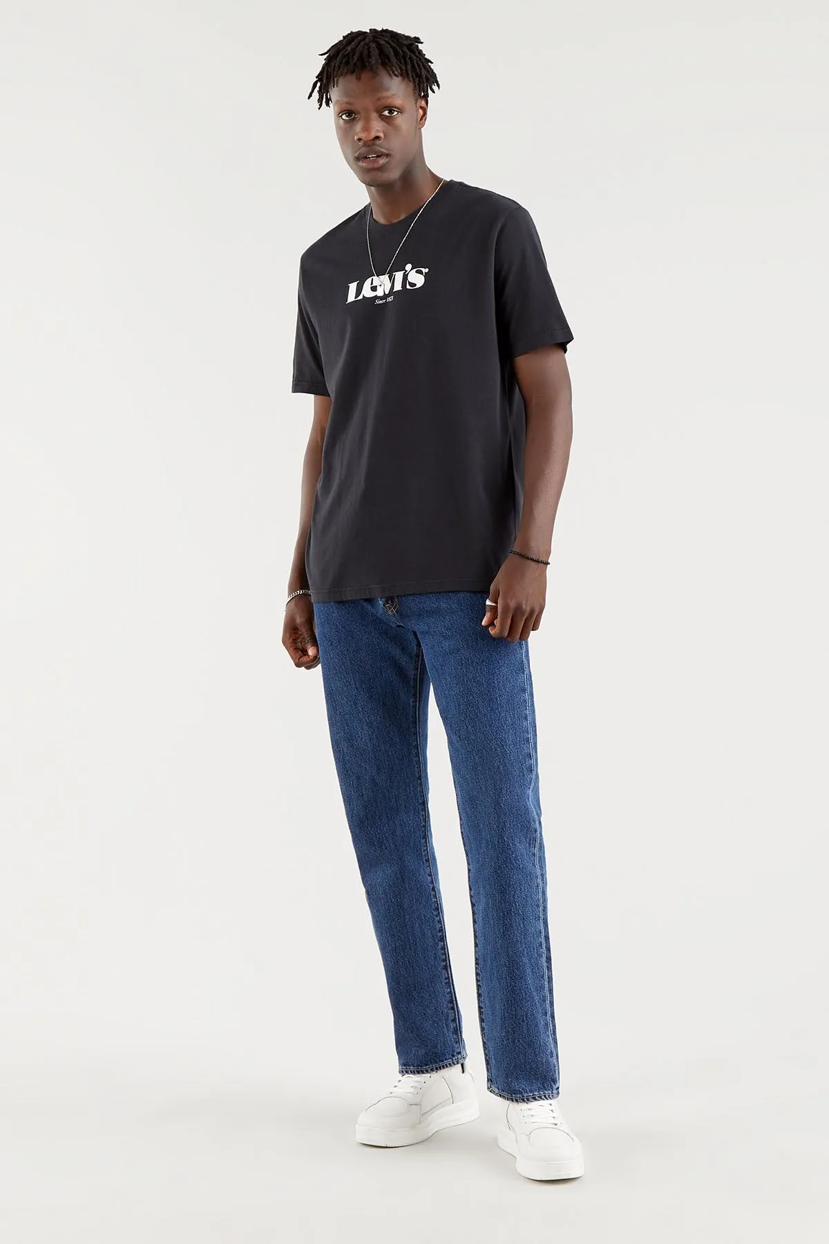 Ss Relaxed Fit Tee Mv Ssnl Logo Caviar G