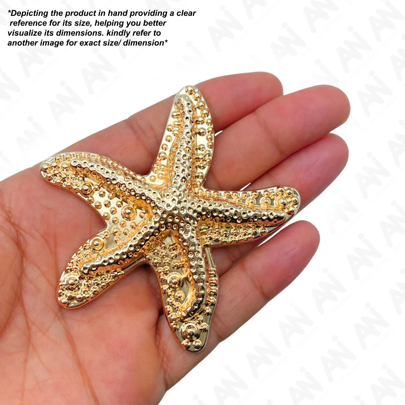 Star Fish Metal Brooch for Sarees, Cardigans, Dresses, & More