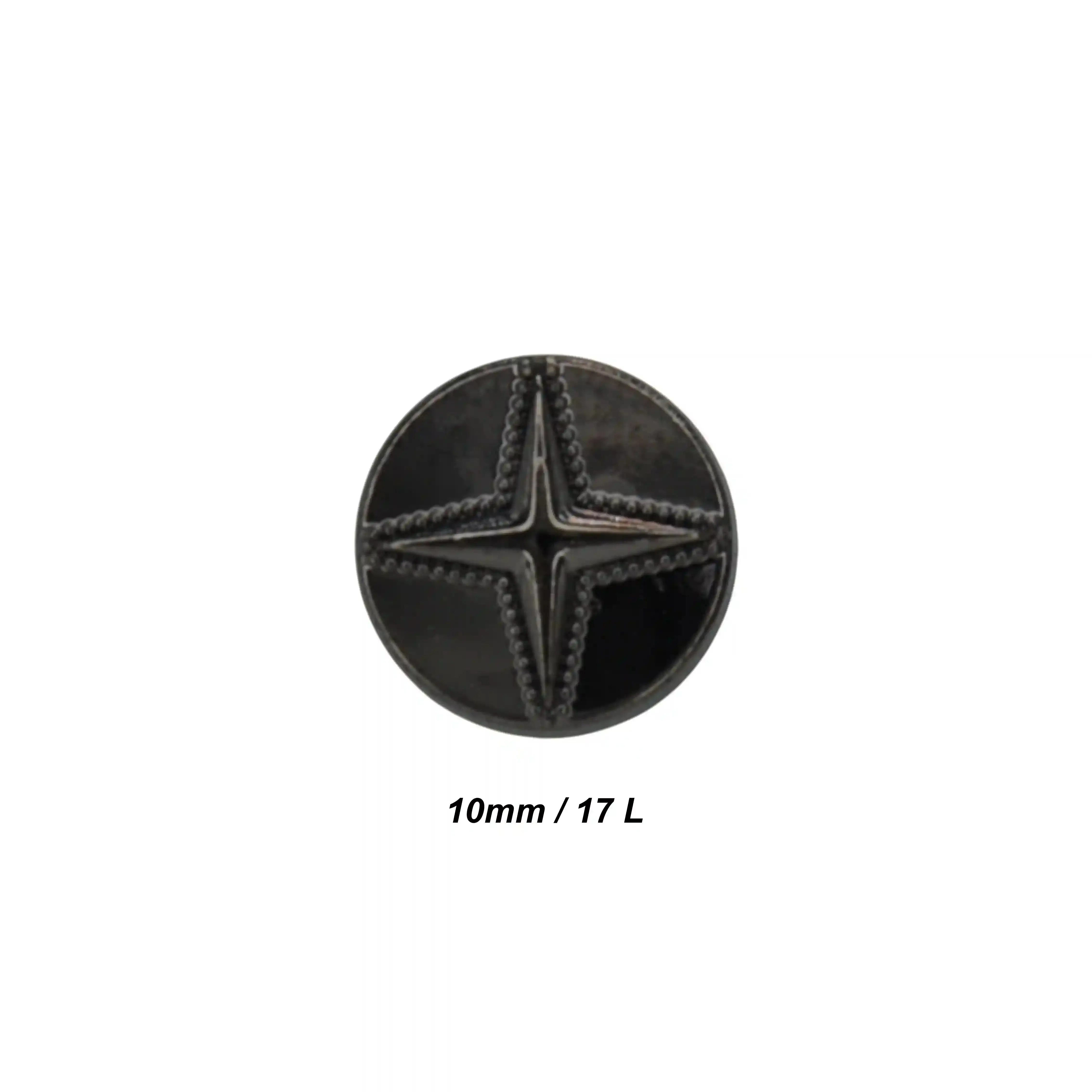 Starburst 10mm Metal Shirt Buttons