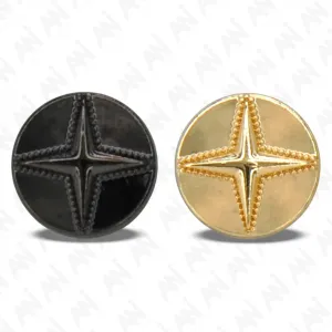 Starburst 10mm Metal Shirt Buttons