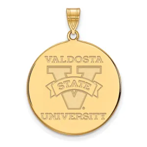Sterling Silver Gold-plated Valdosta State University Extra Large Disc Pendant
