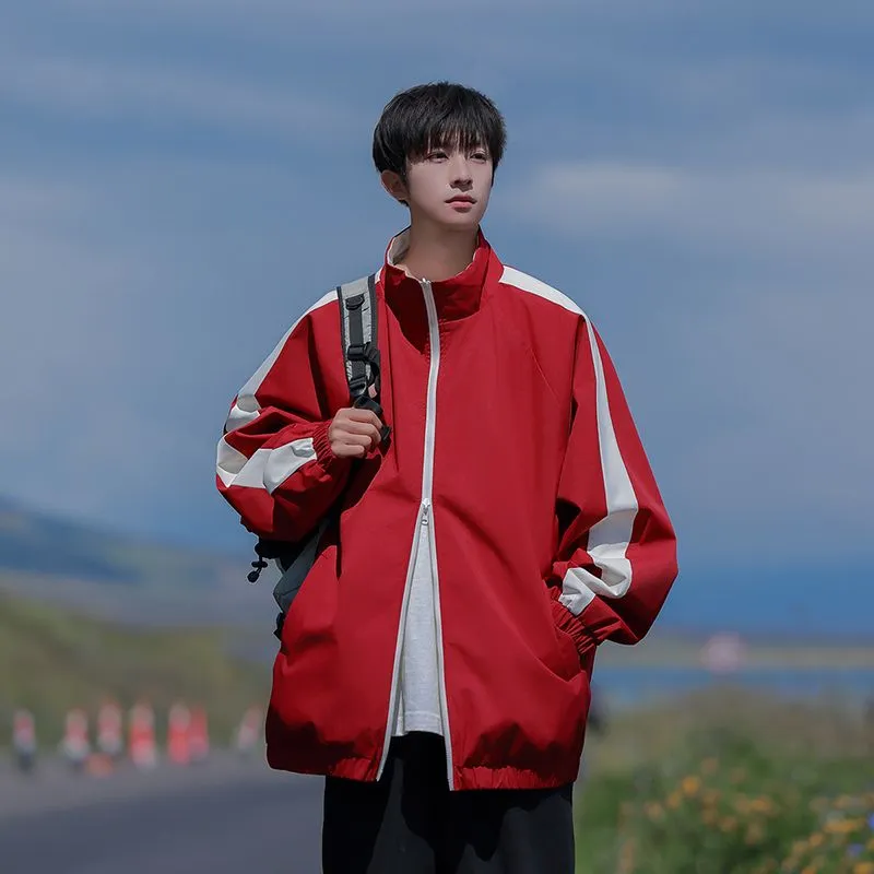 Stylish Dual-side Wear Water-resistant Rain Jacket for Men