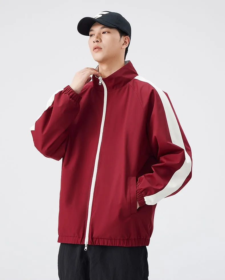 Stylish Dual-side Wear Water-resistant Rain Jacket for Men