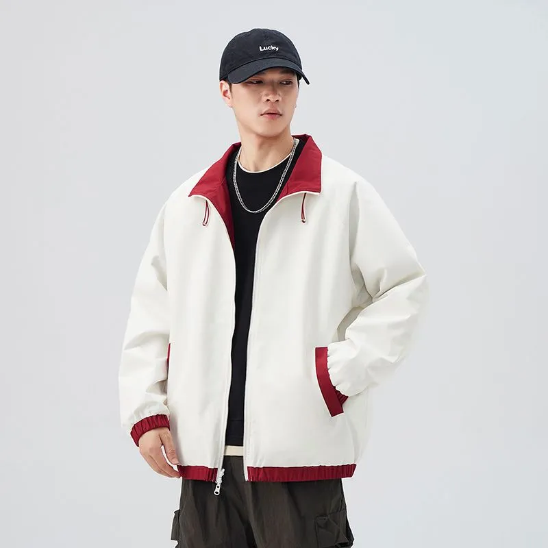 Stylish Dual-side Wear Water-resistant Rain Jacket for Men