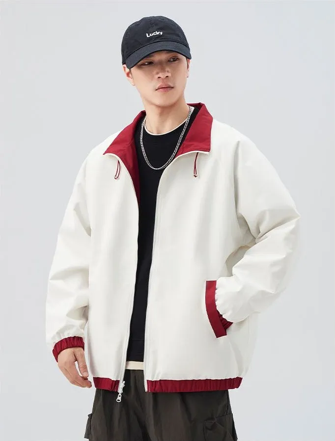 Stylish Dual-side Wear Water-resistant Rain Jacket for Men