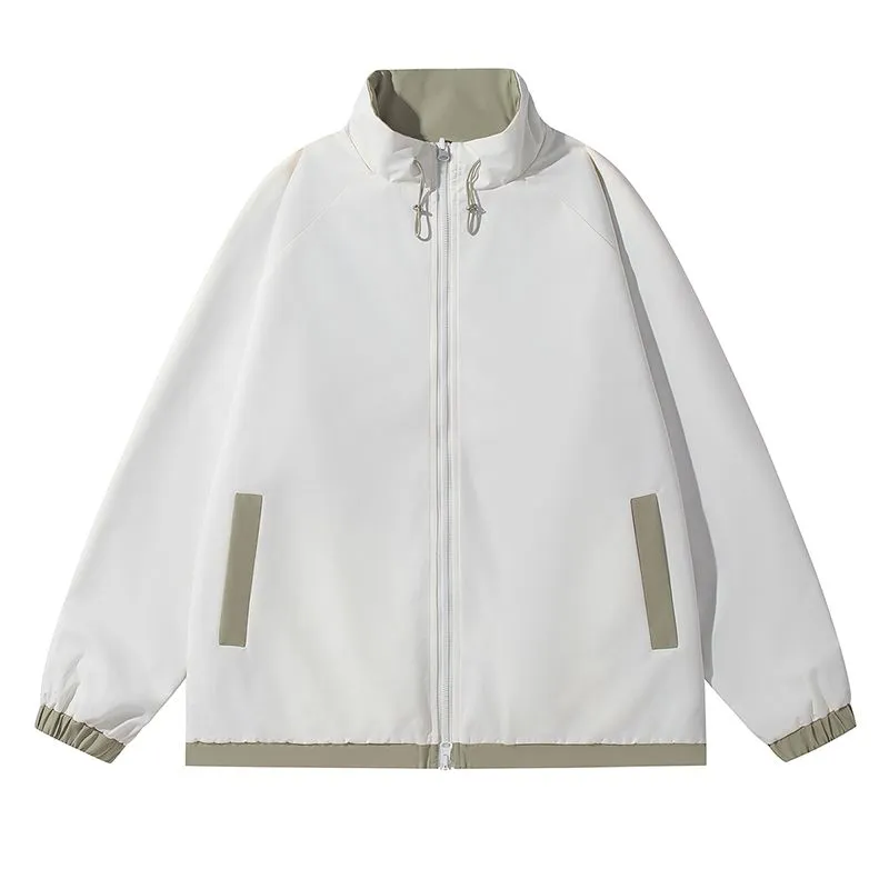 Stylish Dual-side Wear Water-resistant Rain Jacket for Men