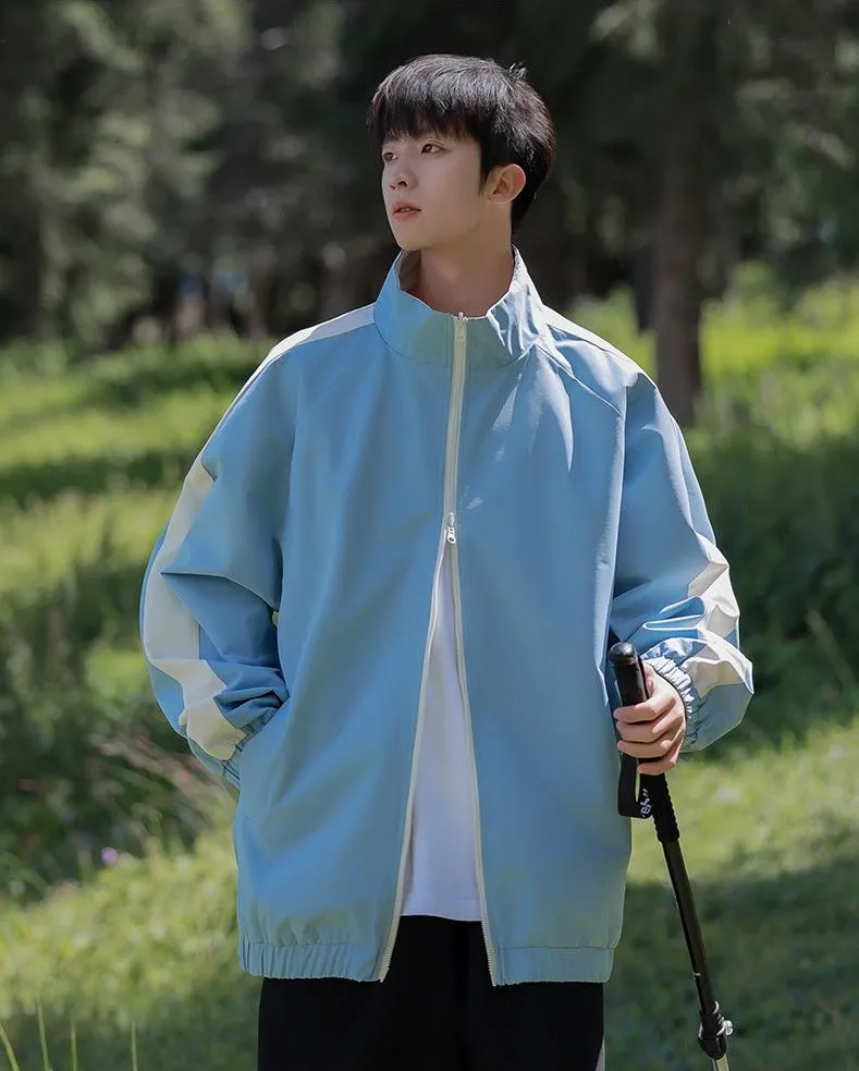 Stylish Dual-side Wear Water-resistant Rain Jacket for Men