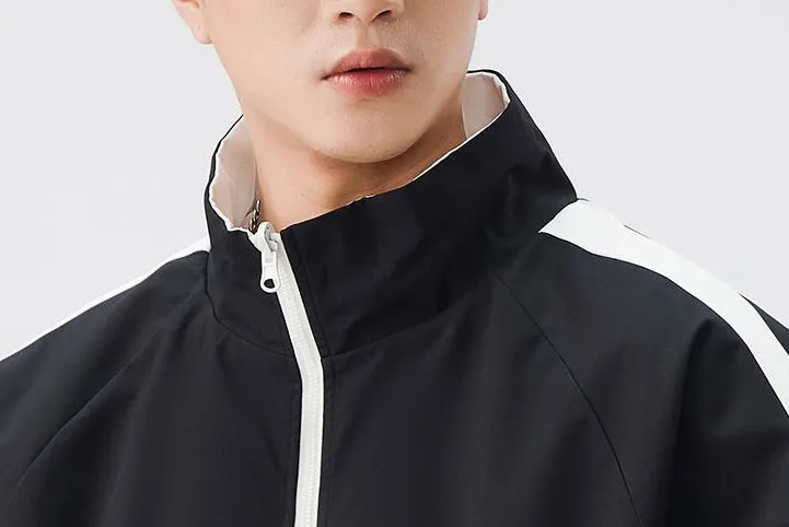 Stylish Dual-side Wear Water-resistant Rain Jacket for Men