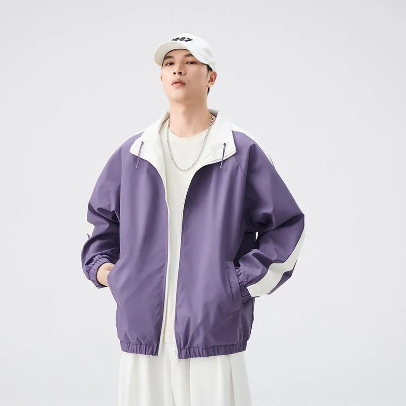 Stylish Dual-side Wear Water-resistant Rain Jacket for Men