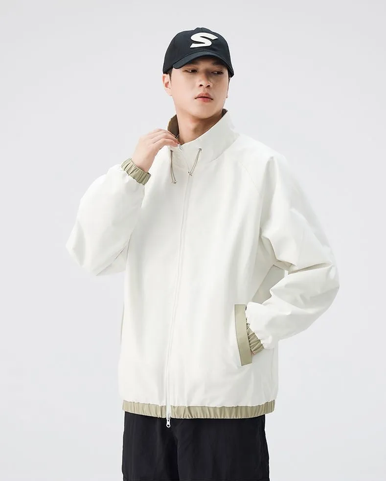 Stylish Dual-side Wear Water-resistant Rain Jacket for Men