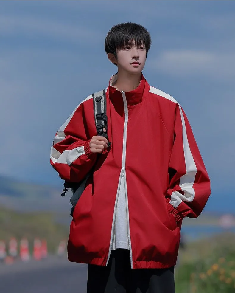 Stylish Dual-side Wear Water-resistant Rain Jacket for Men