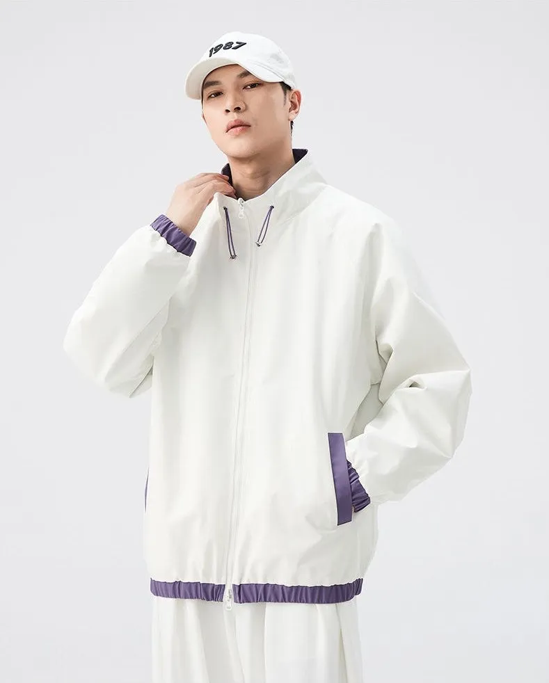 Stylish Dual-side Wear Water-resistant Rain Jacket for Men