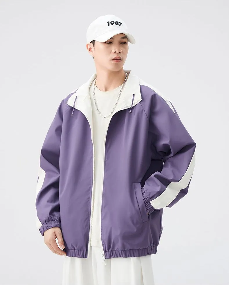 Stylish Dual-side Wear Water-resistant Rain Jacket for Men