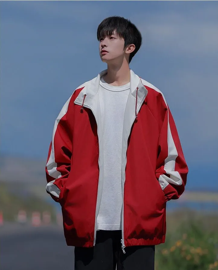 Stylish Dual-side Wear Water-resistant Rain Jacket for Men
