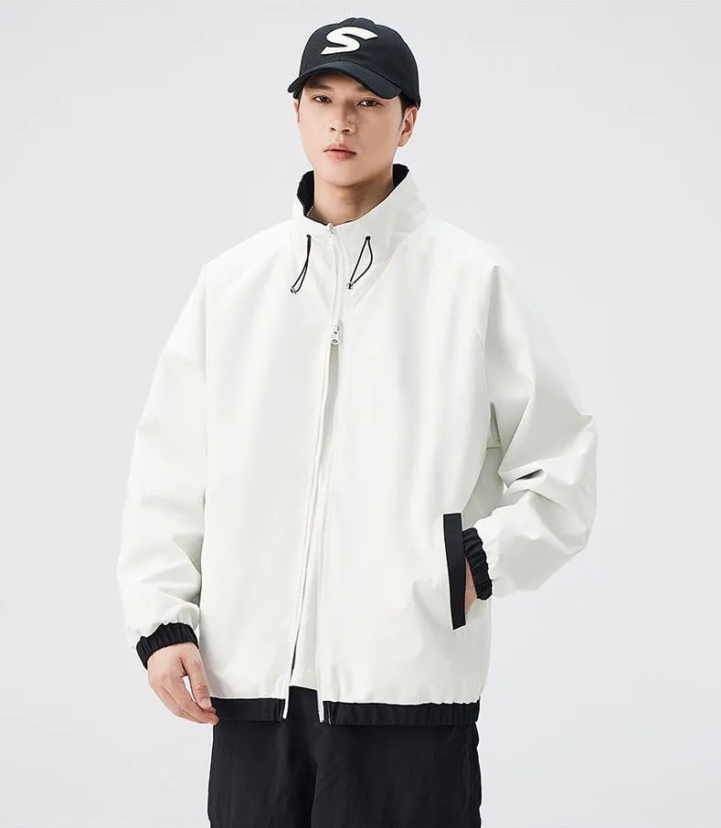 Stylish Dual-side Wear Water-resistant Rain Jacket for Men