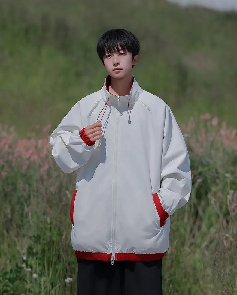 Stylish Dual-side Wear Water-resistant Rain Jacket for Men
