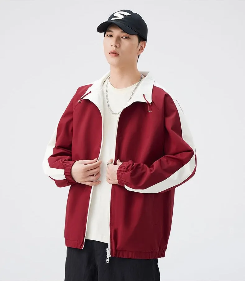 Stylish Dual-side Wear Water-resistant Rain Jacket for Men