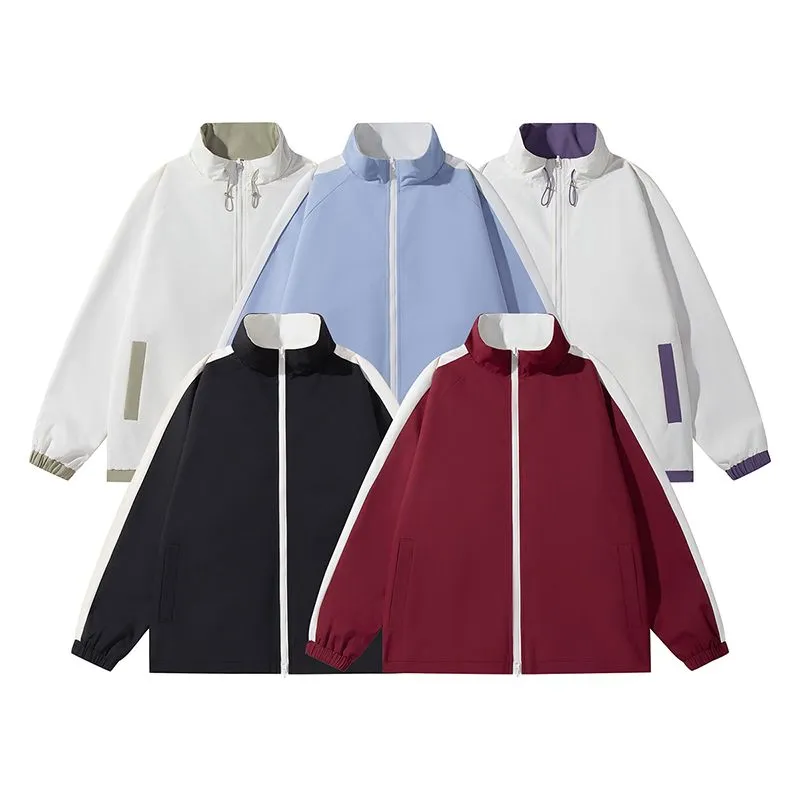 Stylish Dual-side Wear Water-resistant Rain Jacket for Men