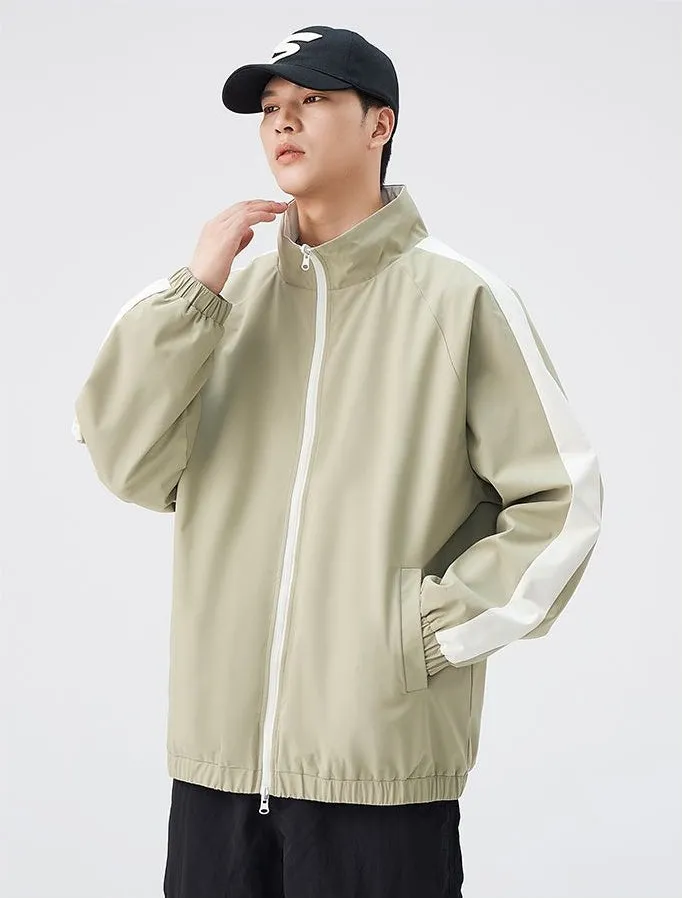 Stylish Dual-side Wear Water-resistant Rain Jacket for Men