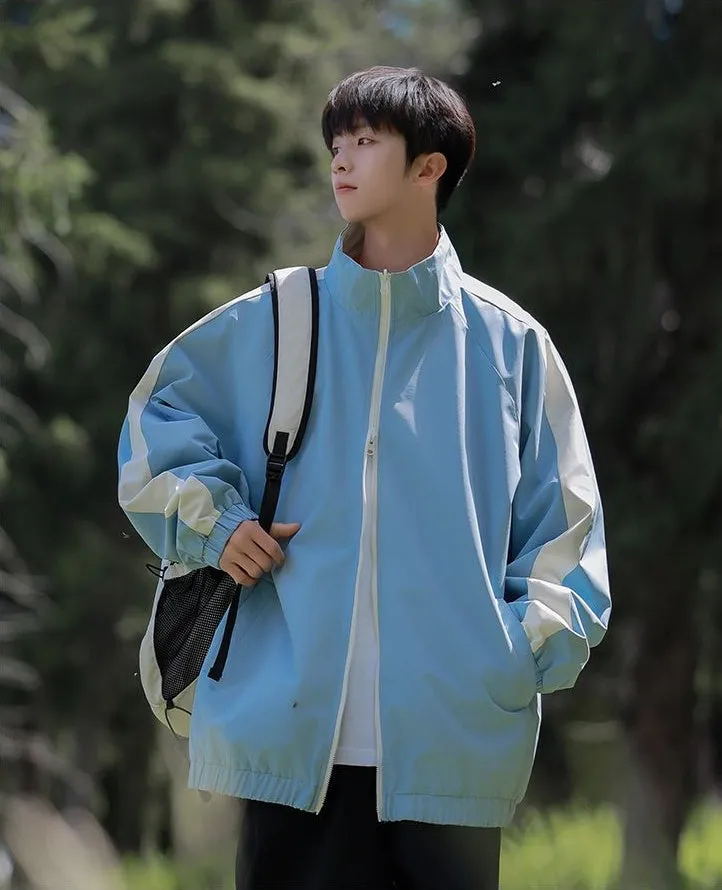 Stylish Dual-side Wear Water-resistant Rain Jacket for Men