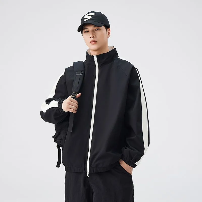 Stylish Dual-side Wear Water-resistant Rain Jacket for Men