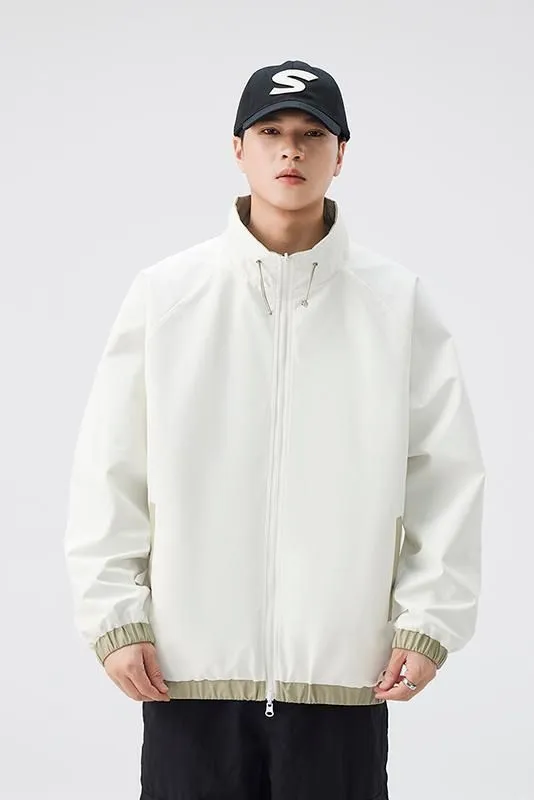 Stylish Dual-side Wear Water-resistant Rain Jacket for Men