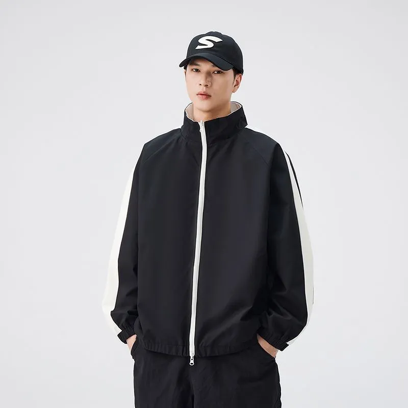 Stylish Dual-side Wear Water-resistant Rain Jacket for Men