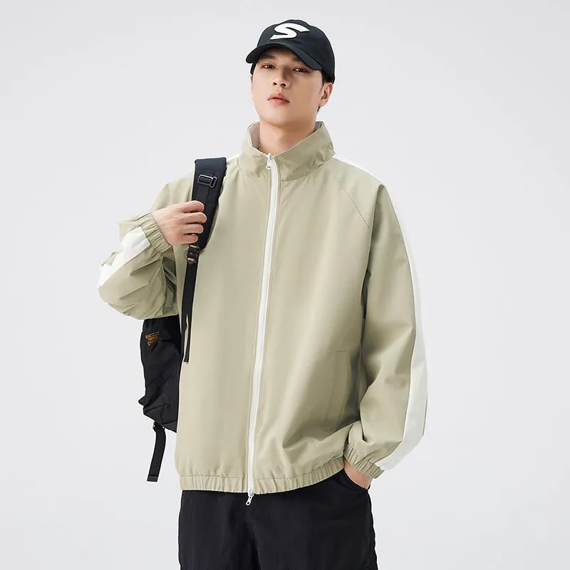 Stylish Dual-side Wear Water-resistant Rain Jacket for Men