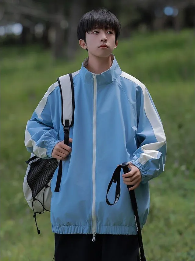 Stylish Dual-side Wear Water-resistant Rain Jacket for Men